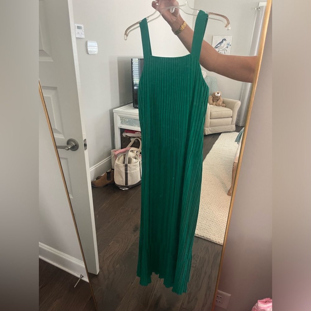 COS green maxi with button detail